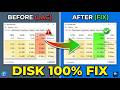 Windows 10/11 100% Disk Usage Fix (4 Easy Methods) | Laptop Slow Problem Solve