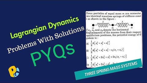 Lec 07 | Lagrangian Dynamics Problems with solution | Lagrangian Equations Example|  Potential G