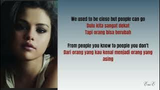 PEOPLE YOU KNOW - selena Gomez (Lirik Lagu Terjemahan)