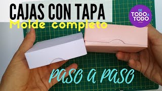 ✔Cómo hacer CAJAS con tapa y molde completo? Explicación para el tamaño deseado.