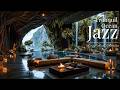 Tranquil Ocean View Living Room With Smooth Jazz Warm Lights Soft Music For Focus Relax 