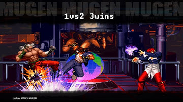 Omega Rugal vs Clone Kyo, Iori Yagami | MUGEN 1vs2