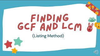 Finding GCF and LCM -Listing Method | Pinay Math Teacher