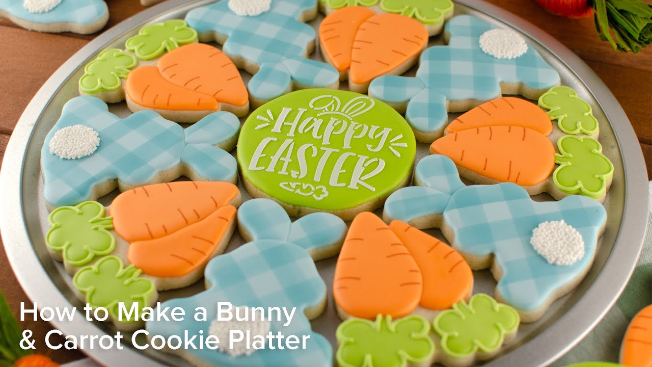 Easter Bunny & Carrot Cookie Cutter Platter Set