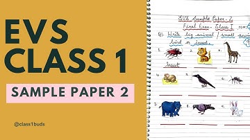EVS Final Exam Sample Paper For Class 1 | Paper 2 | CBSE