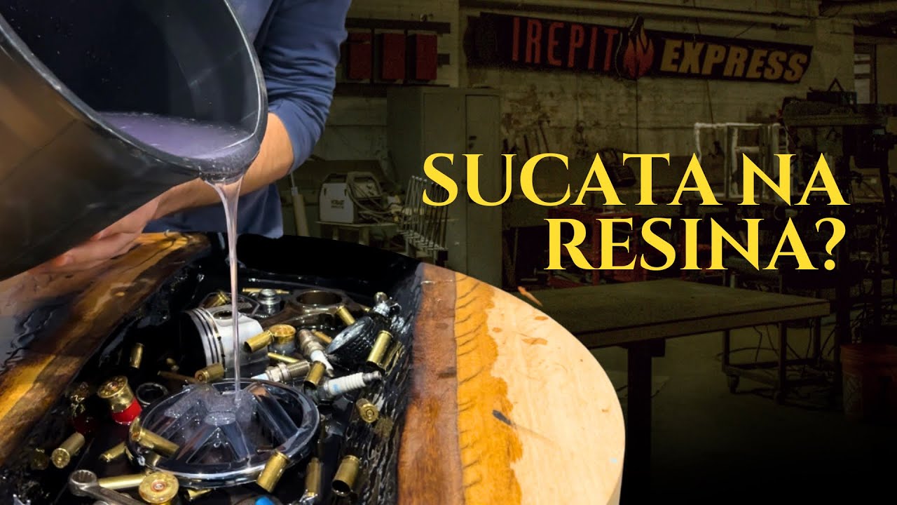 Transformando Peças de Carro em Arte: Mesa de Resina Única! SUCATA ARTE VW