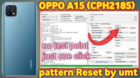 Oppo A15 (CPH2185) pattern unlocking by UMT || One click reset pattern