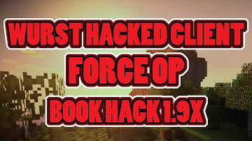 WURST HACKED CLIENT BOOK HACK ! WORKING 1.9.4 , 1.8X
