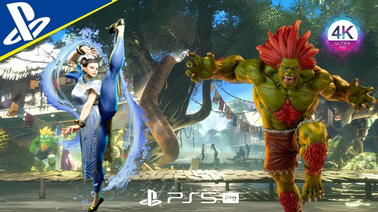 Street Fighter 6 (PS5 - Pro) Чун-Ли против Бланки — геймплей в 4K 60FPS HDR