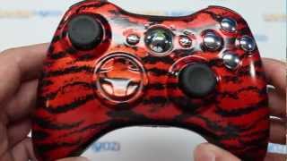 "Hydro Orange Tiger" Xbox 360 Modded Controller