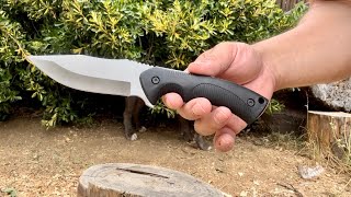 KCCedge hunting/survival  knife review/ demo! 👊🏻🔪￼