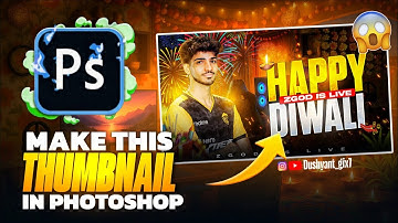 MAKE DIWALI SPECIAL BGMI THUMBNAIL | Make This Amazing BGMI Thumbnail In Photoshop 🔥