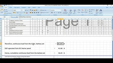 Battery Sizing Calculation in Excel (Part-4)