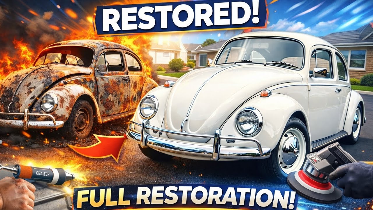 RESTORED! This Abandoned Volkswagen Beetle | ASMR Car Restoration