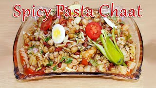 Spicy Pasta Chaat| recipe by AAmna's Kitchen.