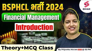 BSPHCL VACANCY 2024 | Commerce Financial Management-Introduction | BIHAR LEKHPAL | PRIYANKA Ma