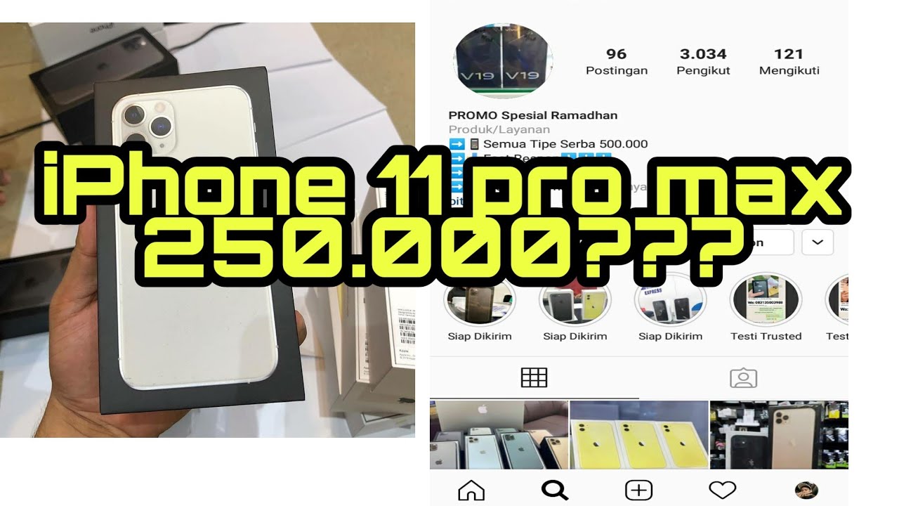 IPHONE 11 PRO MAX HARGA 250.000??? - YouTube