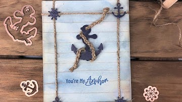 Anchor Card with distress oxide background