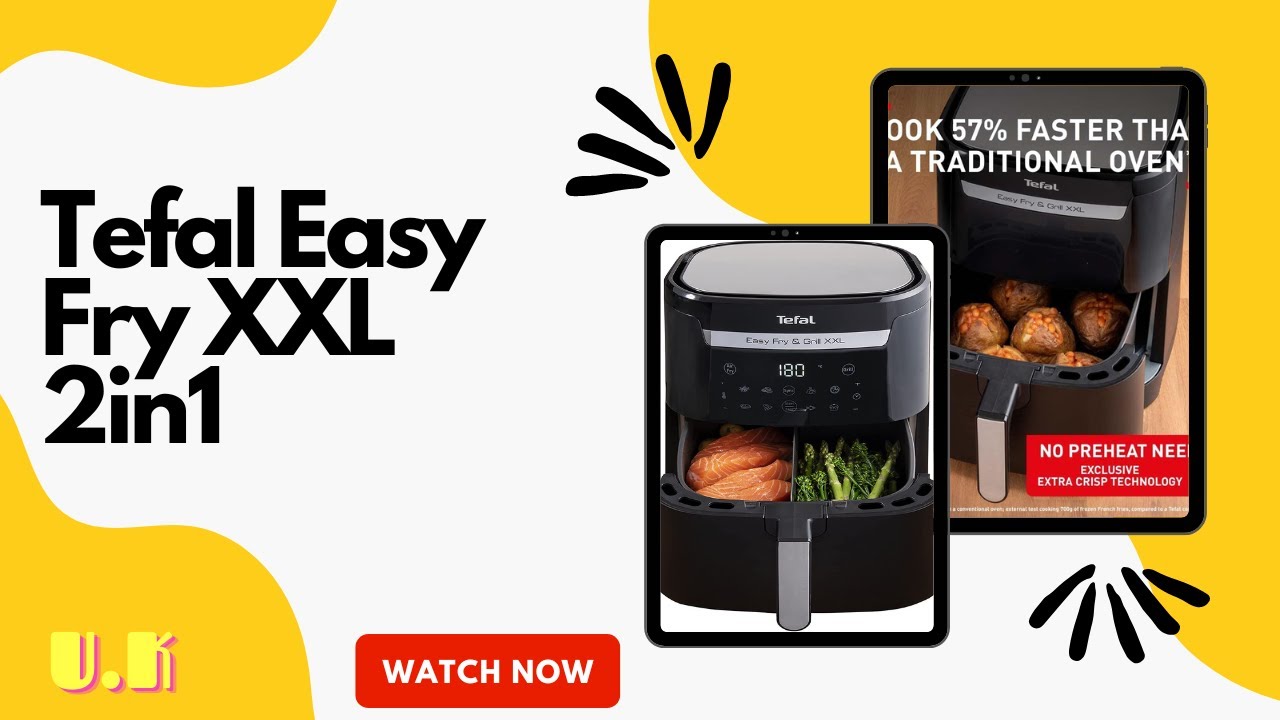Tefal Easy Fry XXL 2in1 Digital Dual Air Fryer & Grill, 6.5L or 3.25L x2  Drawer
