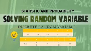 Solving Discrete Random Variable | Statistics and Probability