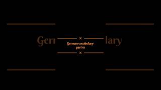 Learn German | German vocabulary | German for beginners | Deutsch Course