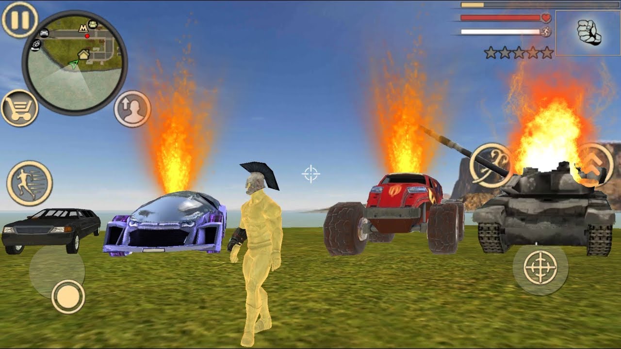 ► Angry Gold Rope Superhero Supercar Escape -  Rope Hero Vice Town Update Version 2.0 | Naxeex