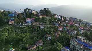 View of Ilam in Nepal by Drone.