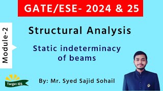Structural Analysis Module-2 | Static indeterminacy of beams | Target IES Profile