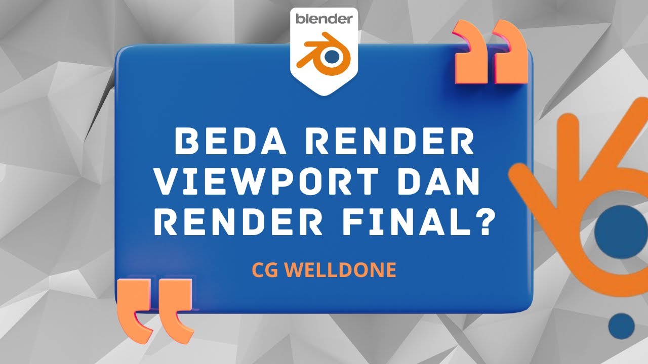 Perbedaan Render Viewport dengan Render Final - YouTube