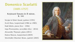 D. SCARLATTI &quot;Sonata in D minor, K.141&quot; 7 versions selected, sequenced and re-equalized by L. Durand