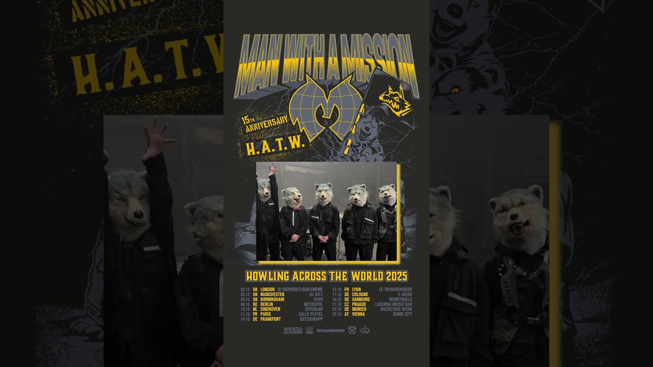 Howl with excitement, Europe! MAN WITH A MISSION are hitting the stage! 🐺🎵 #Shorts #mwam