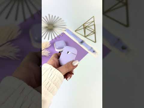 Силіконовий чохол для AirPods 1/2 Light Purple (39), видео 1