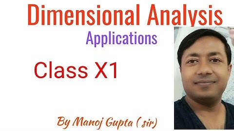 06#Dimensional analysis#units and measurements#neet,jee mains and advance#by Manoj Gupta ( MG) Sir