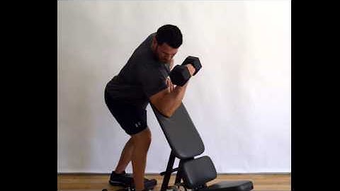 Bicep Rotation Preacher Curl (Dumbbell) - Incline Bench/Single Arm