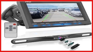 PYLE Vehicle Backup Camera For Car, 7 Inch Monitor Reverse Camera, Stable Back Up Camera Systems