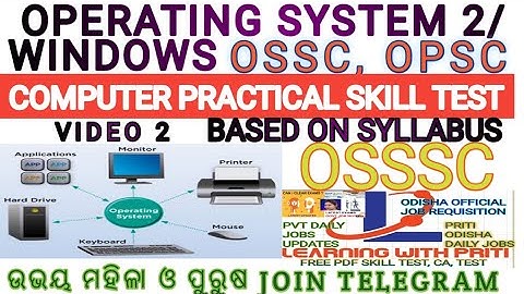 OPERATING SYSTEM 2/WINDOWS  OSSSC COMPUTER PRACTICAL SKILL TEST SYLLABUS BASED ON SYLLABUS#PRITI MAM