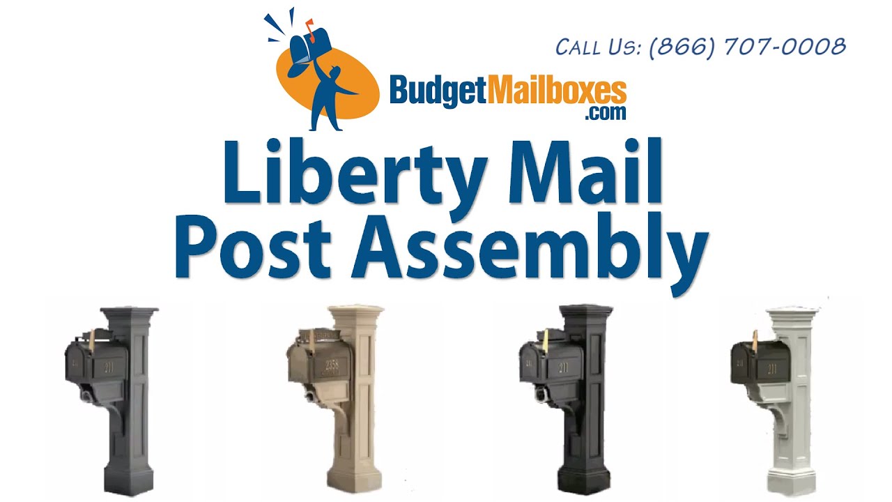 BudgetMailboxes.com | Mayne Post | Liberty Mail Post Assembly - YouTube