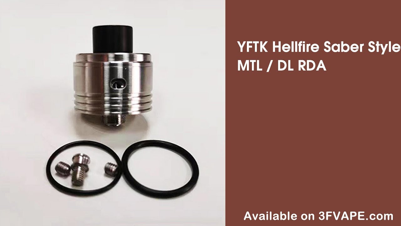 Lauched!YFTK Hellfire Saber MTL / DL RDA Clone with BF Pin Lauched!YFTK Hellfire Saber MTL / DL RDA Clone with BF Pin