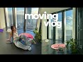 LONDON MOVING VLOG 1 | dream empty apartment tour, move in day, homewear unboxing