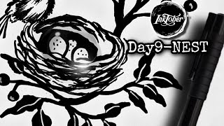 Day-9-Nest//Inktober-2022//time-lapse drawing @artinsider9437