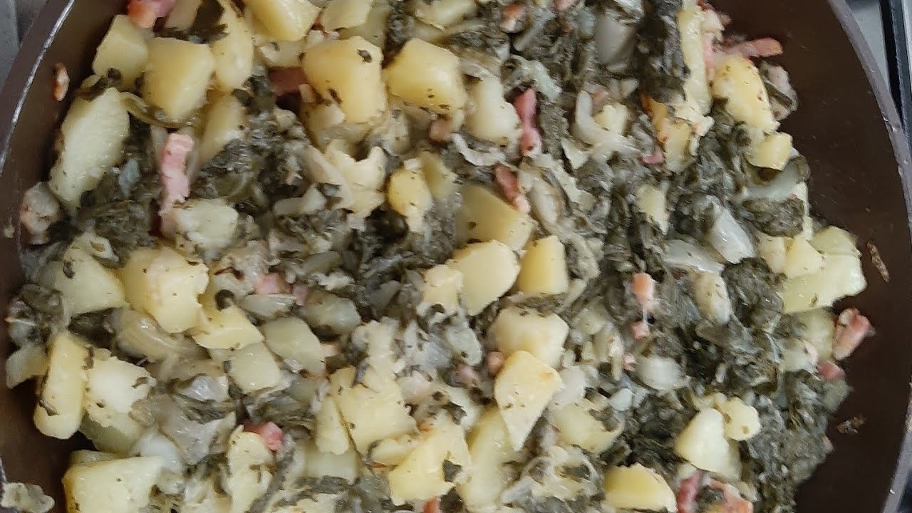 cocina de otoño ,acelgas salteadas con beicon,