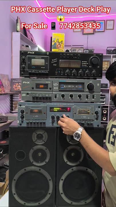 PHX Cassette Player Deck Play Audio Cassette 😱 #phx #cassette #deck #music #system #shorts #youtube