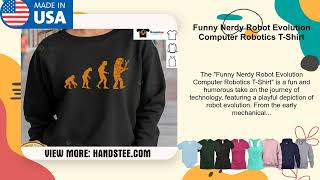 Funny Nerdy Robot Evolution Computer Robotics T-Shirt
