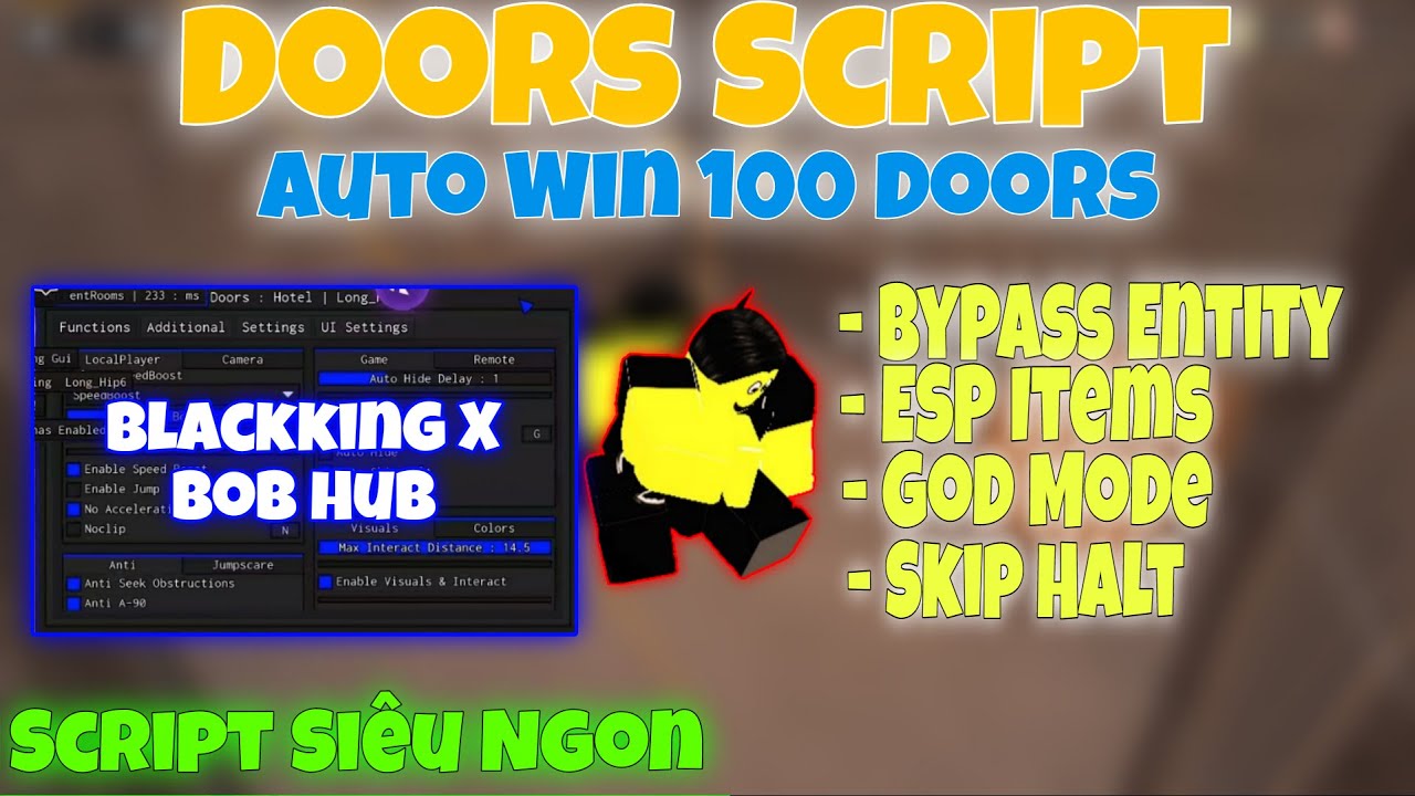 [Free] Doors Script | Auto Win 100 Doors (Blackking X Bob Hub ...