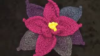 Full CROCHET POINSETTIA FLOWER   Left Hand Crochet Geek Guide