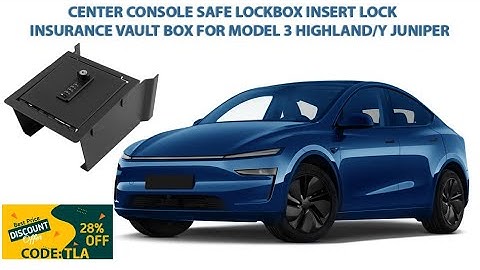 Center Console Safe LockBox Insert Lock Insurance Vault Box for Model 3 Highland/Model Y Juniper