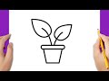 How to draw a plant pot