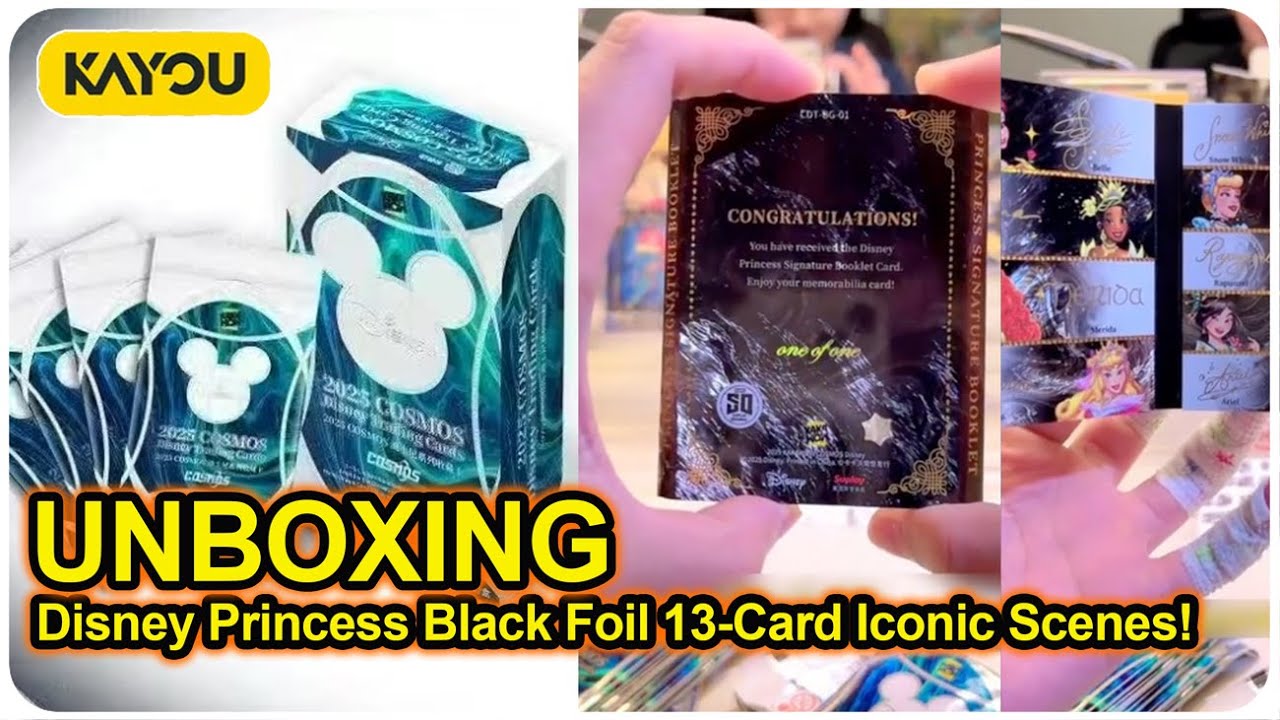 「Kakawow」8000 Cases HIT! Disney Princess Black Foil 13-Card Iconic Scenes! ✨ 