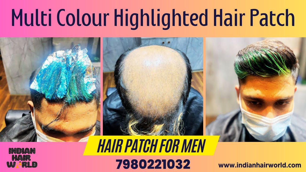 Transform Your Look with Multi Colour Highlighted Hair Patch | Hair ...