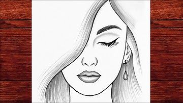 Beautiful Girl Face Drawing Tutorial - Easy Pencil Sketch for Beginners